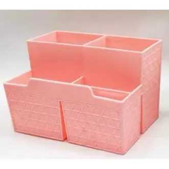 Porta Treco Organizador Mesa Escritório Caneta Lápis Plastico Com Divisoria