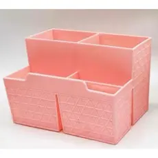 Porta Treco Organizador Mesa Escritório Caneta Lápis Plastico Com Divisoria