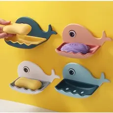 Saboneteira Banheiro Porta Sabonete Adesivo Parede Baleia Plastico Abs