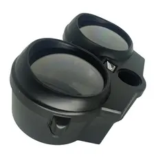 Carcaças Inferior e Superior Painel Moto Honda CG Fan 125 Tampa e Capa Preta Com Lente e Logo Honda Orbital