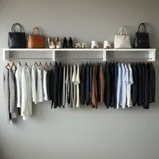 Cabideiro De Parede Suspenso Arara Organizador De Roupa 50 cm vestuário