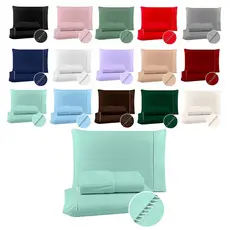 Lencol Micropercal 400 Fios Jogo De Cama Casal, Queen, King 03 Peças Solteiro e Berço 2Pçs