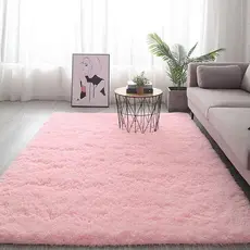 Tapete Felpudo Peludo 1,00x1,40 p/ Sala Quarto Colorido Macio Antiderrapante