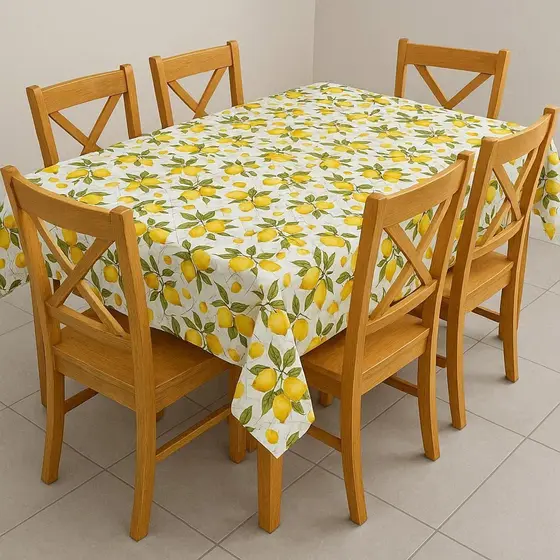 Toalha Para Mesa 4 / 6 / 8 Lugares / Oxford / Trilho Mesa 1,45cmx 0,75cm / Toalha 0,70cm x0,70cm