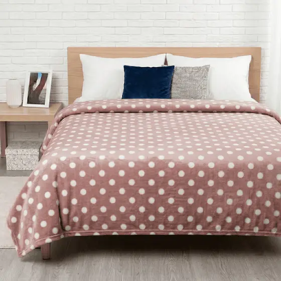 Manta Casal 2m Poá Antialérgico Soft Plush Super Macia