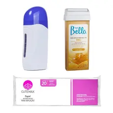 Escolha Kits Depilçao Aquecedor Roll On Ceras Folhas Cutemax Depilador Elétrico Depilação