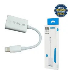 Cabo Adaptador OTG USB P/ iPhone iPad Fotos Vídeos Pen Drive Conectar Mouse Teclado Pen Drive