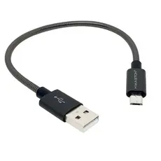 Cabo Carregador USB x V8 Micro USB Metal Blindado Reforçado H'Maston 20cm Para PowerBank Celular