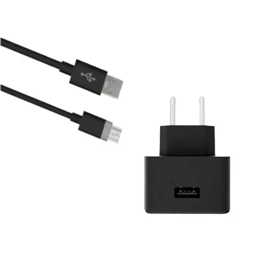 Kit Carregador USB Turbo Fonte + Cabo V8 Micro USB Celular 110/220v Compatível Android Carga Rápida