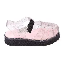 Sandália Belinha Infantil  Kidy Plataforma Preto Glitter