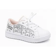 Tênis Kidy Hype Infantil Branco C/ Caderno P/ Colorir