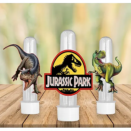 30 Apliques para Tubete Doces Bolo - Tema Dinossauro Park - Lembrancinhas Divertidas para Sua Festas