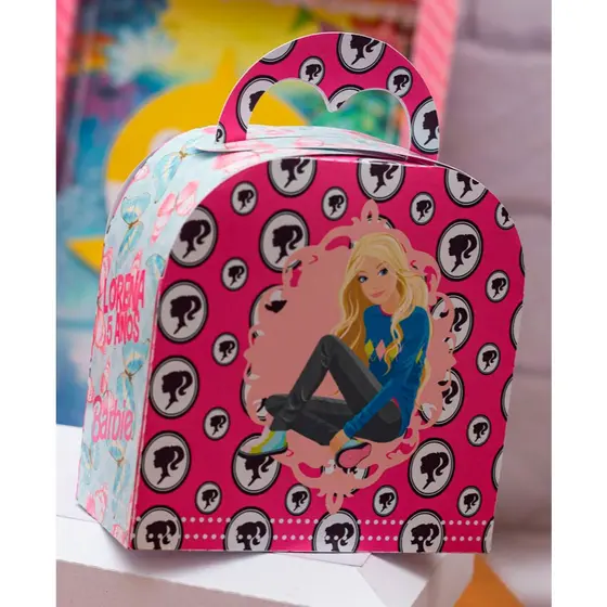 Maletinha BARBIE Personalizada - Lembrancinha Perfeita para Festas Infantis - PEGUE E MONTE