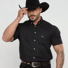 Camisa Xadrez Cowboy Western Premium Confort Manga Curta Botao na Gola Americana Bordado Envio Imediato