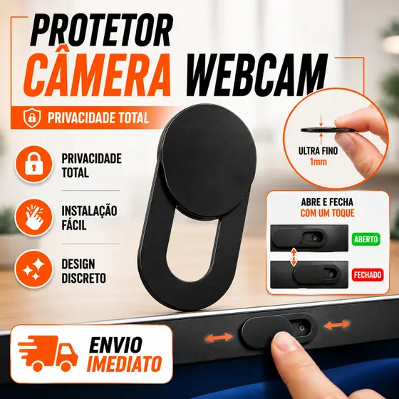 Protetor de Câmera Tampa Webcam Anti Espião Kit Notebook Celular Privacidade Tablet Lente Unidades