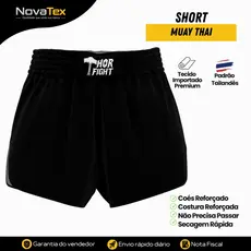 Short Muay Thai Classic Premium Unissex Para Treino MMA Boxe Kickboxing