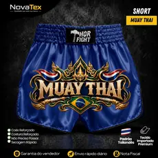 Short Muay Thai Thailand Elite Unissex Premium Confortável Treino e Competição