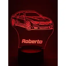 Luminária Led Carro BMW super RGB USB 16 Cores com controle remoto personalizada