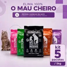 Pó Higiênico Eliminador de Odores Limpeza à Seco Cães e Gatos Antiodor Ação Bactericida 5kg