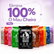 Pó Higiênico Eliminador de Odores Limpeza à Seco Cães e Gatos Antiodor Ação Bactericida 1kg