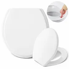 Assento Sanitário 1 2 ou 4 Unidades Tampa Oval Universal Básico Branco Esponja PVC