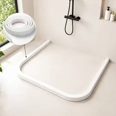 Fita Barreira de Água 1 ou 2 TPE Flexível Autoadesiva 150cm Vedação Box Cozinha Banheiro