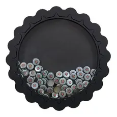 Quadro Porta Tampinha Detalhada Cerveja Bebida Beer 40x40cm