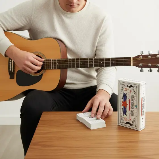 56 Peças Fáceis De Usar Cartões De Diagrama De Acordes De Guitarra Laminação Dupla Face Aprendizagem Sistema Codificado