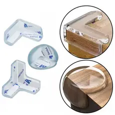 Kit Protetor de Quina 8 Unidades Redondo Tipo L e Tipo T Cuidado com o Bebê Silicone