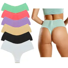 Kit Calcinhas Cós Alto Pala Dupla Fio Dental Duplo Não Marca Bumbum