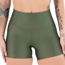 Short Fitness Academia Básico Cintura Alta Sem Transparência Academia Feminino