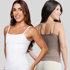 Kit 2 Camiseta Alça Fina Fitness Poliamida Regatinha Feminina Blusa de Academia e Casual Verão