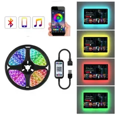 Fita Led Ultra Rgb 5050 Bluetooth ou USB com Controle Android iOS e Sensibilidade Musical celular