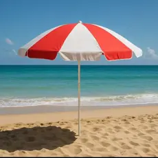 Guarda Sol 1,80 Metros Praia Grande Com Proteção UV Piscina Camping Jardim Summer