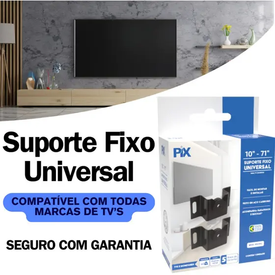 Suporte de Tv e Monitor Aço Resistente Serve Para Todos Tamanhos de Televisão