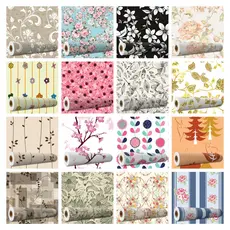 Rolo Papel de Parede Auto Adesivo Lavável Full-HD Interno ou Externo Flores e Floral