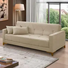 Sofá Cama 3 lugares 2,00m Aurora Suede Adonai Estofados