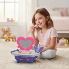 Brinquedo Penteadeira Infantil Menina Cantinho da Beleza c/ 3 Acessórios