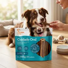 Cuidado Oral Pet Papaya 720g 30un Limpeza Dentes Hálito Cão