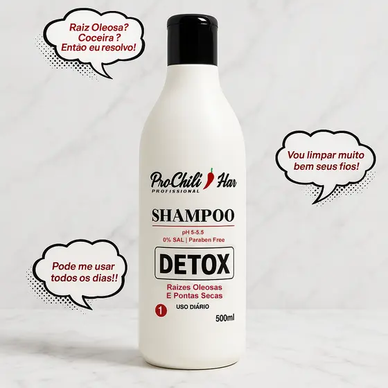 Shampoo Detox Cabelos Porosos Com Raízes Oleosas