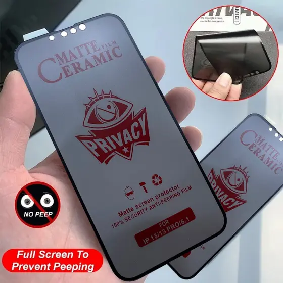 Película Fosca De Cerâmica Privacidade Anti Spy Para iPhone 11/12 /13 /14 15/16/17Pro Max /X /XS /XR /6 /6S /7 /8 Plus