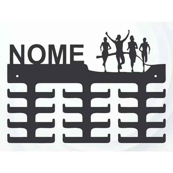Porta Medalhas Corrida Feminino Mdf 3mm Personalizado +nome