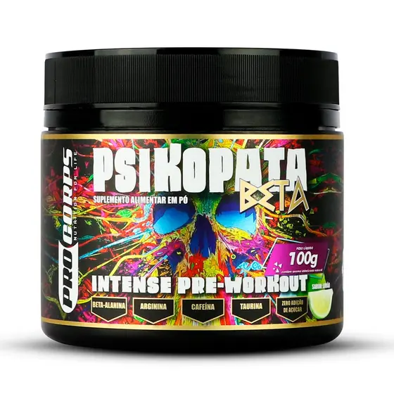 Pré Treino Psikopata Beta 100g - Pro corps