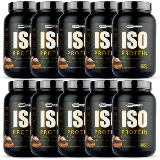 10 unid Whey Isolado Iso Protein 900g - Pro Corps