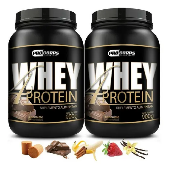 2 Unidades - Whey 4 Protein 900g - Pro Corps - 32g de proteina