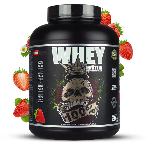 Whey Protein 100% Concentrado 2kg – Alta Proteína Massa Muscular