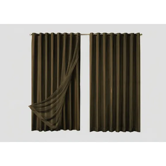 Cortina Blackout com voil 4,00x2,30 Para Varão Simples