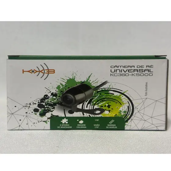 Câmera de Ré Universal KX3 170° 2×1 KC360-K5000