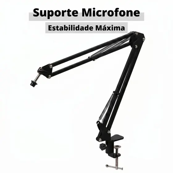 Suporte Articulável Para Microfone - Pedestal Apoio Mesa
