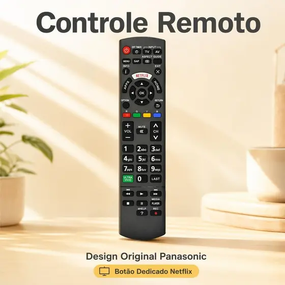 Controle Aikino Compatível Tv Panasonic Tc-32cs600b/ Tc-40cs